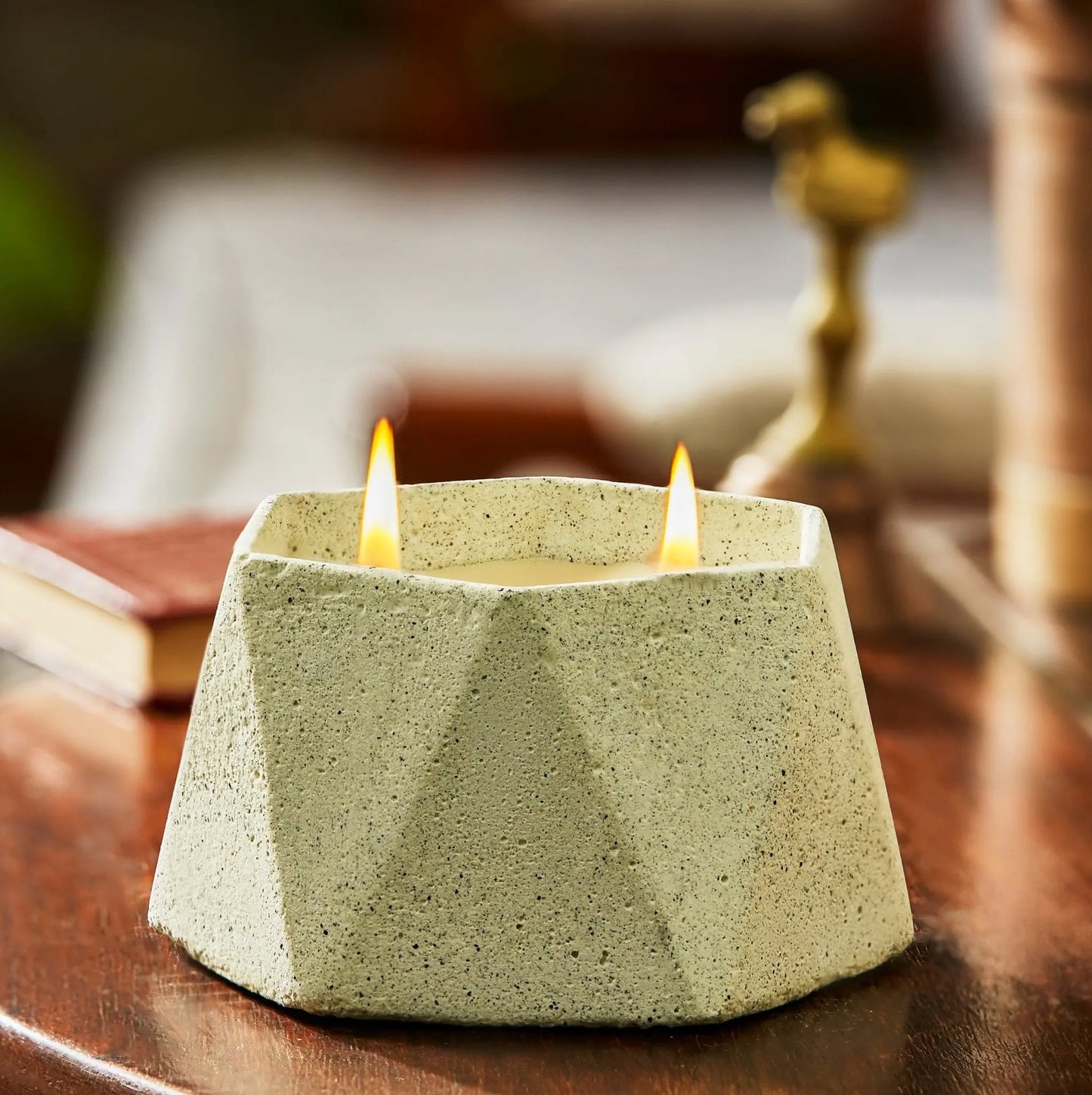 Concrete Hexagon Scented Candle - Eraya Aesthetic