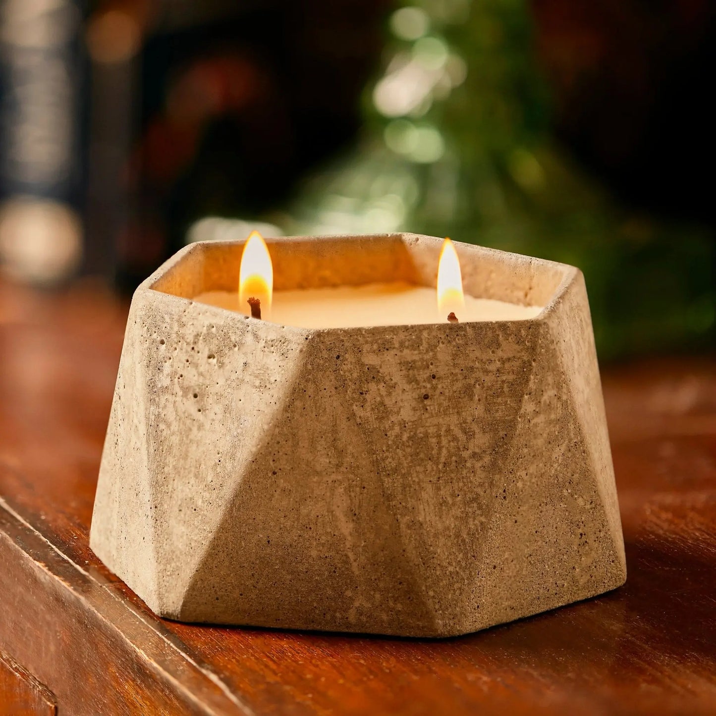 Concrete Hexagon Scented Candle - Eraya Aesthetic
