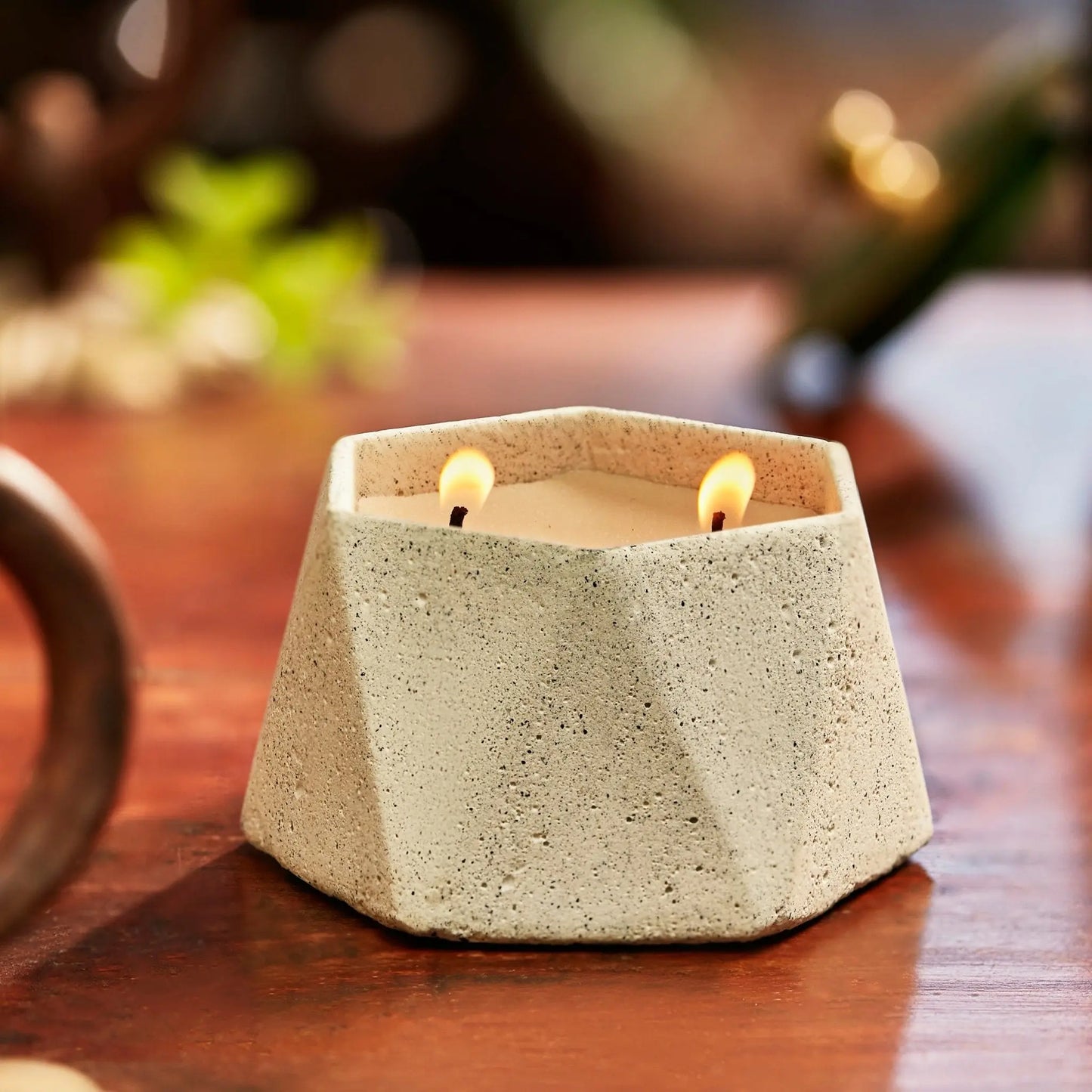 Concrete Hexagon Scented Candle - Eraya Aesthetic