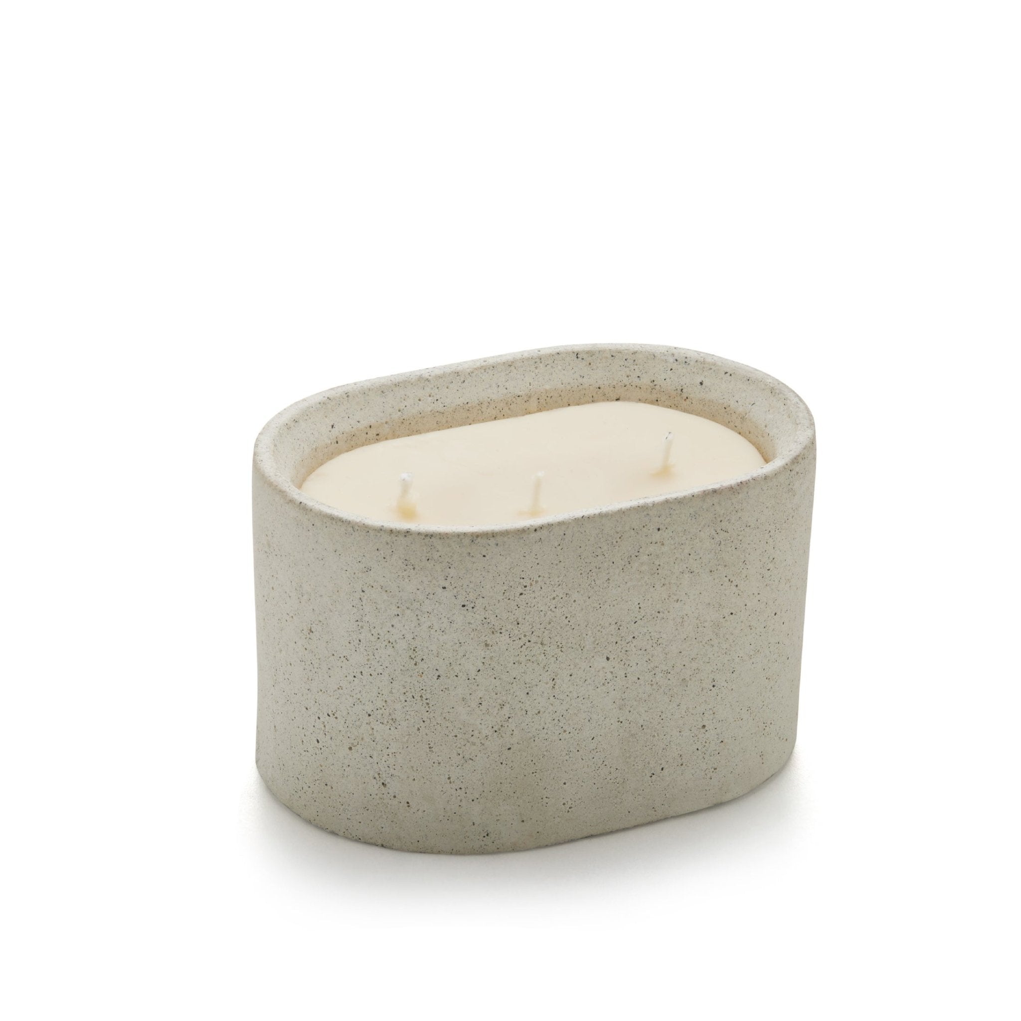 Concrete Oval Scented Candle