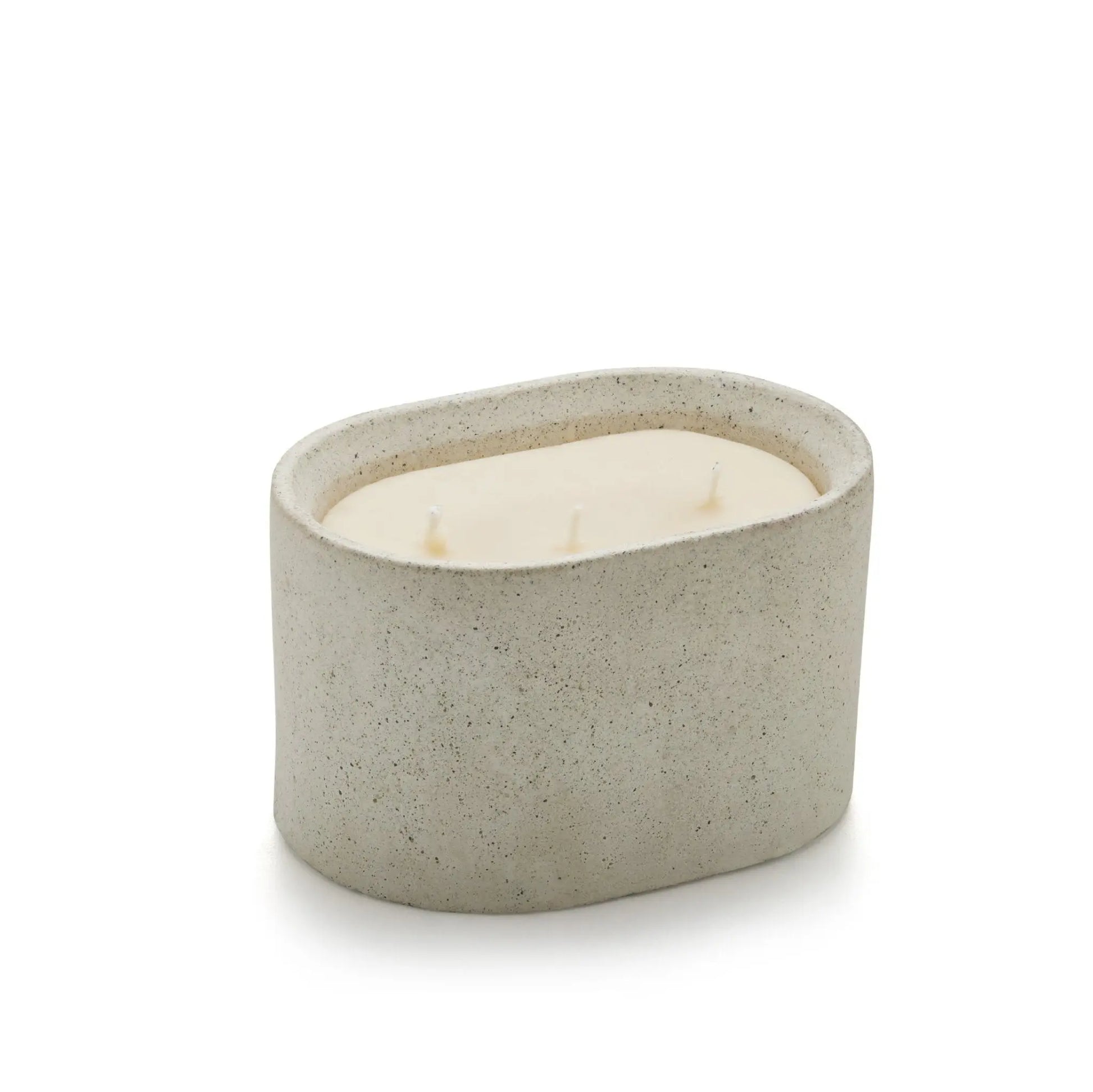 Concrete Oval Scented Candle - Eraya Aesthetic