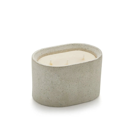Concrete Oval Scented Candle - Eraya Aesthetic